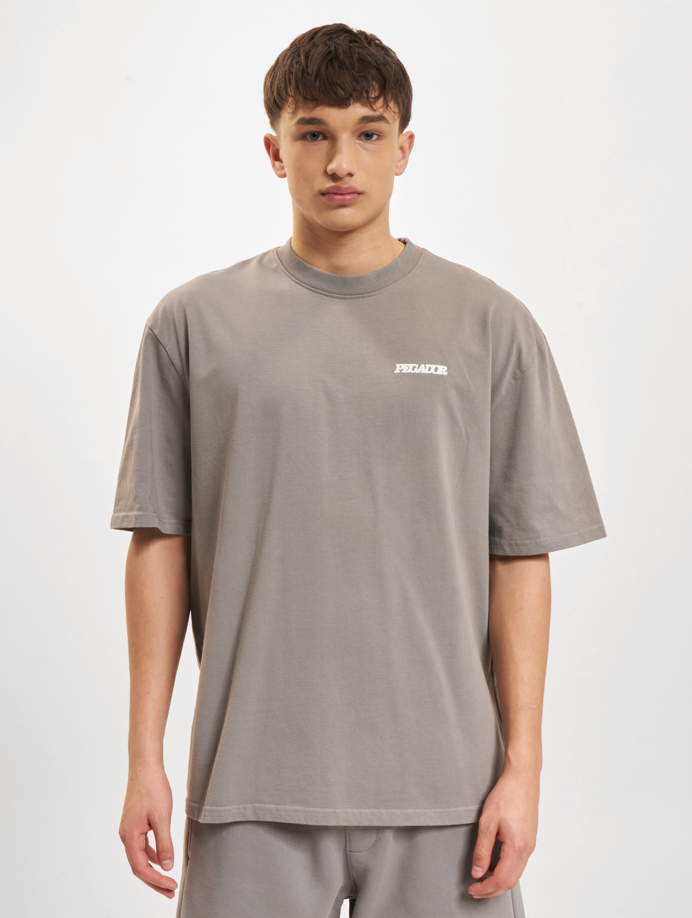 PEGADOR Bass Oversized T-Shirts Mannen op kleur grijs, Maat XXL