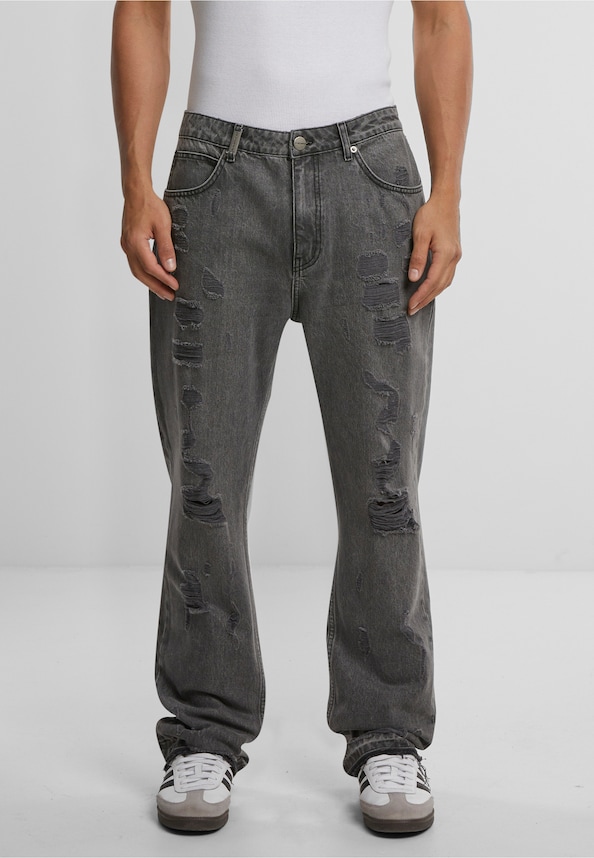 Firio Destroyed Straight Jeans-0