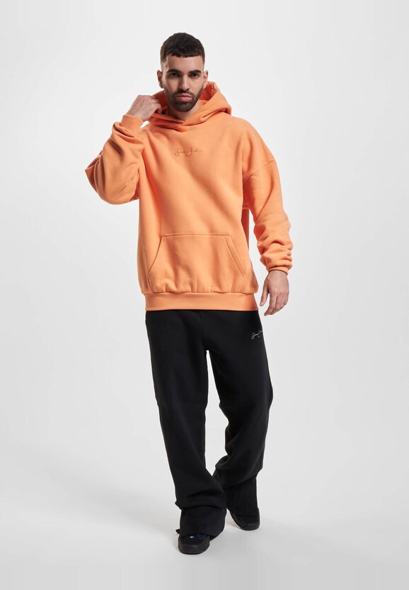 JM233-002-1 SJ Script Logo Backprint Peached Hoodie-6
