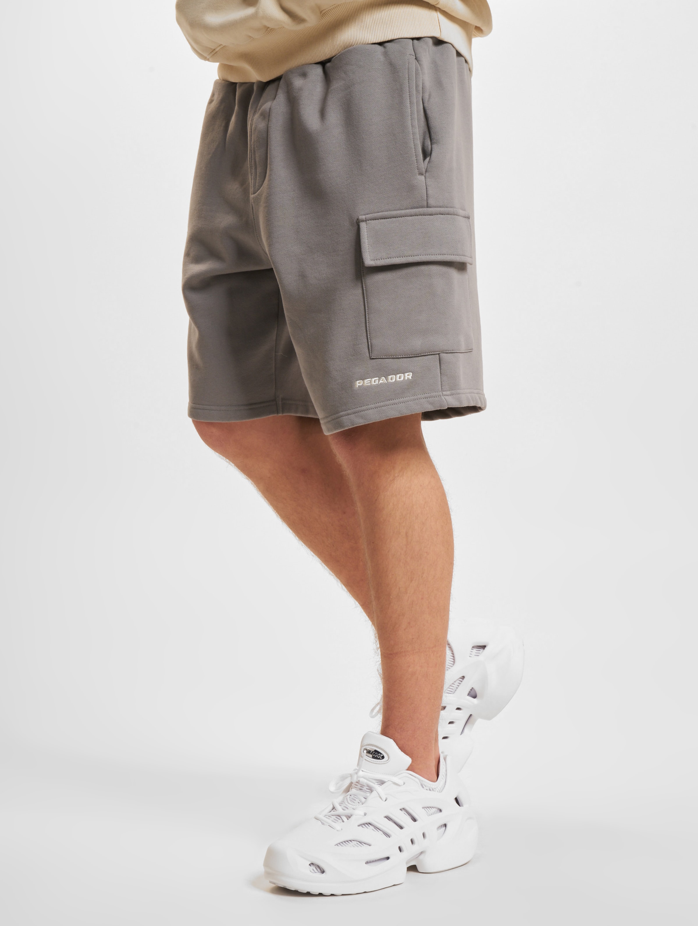 PEGADOR Pineda Heavy Sweat Cargo Shorts Männer,Unisex op kleur grijs, Maat XL