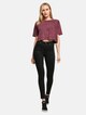 Ladies Acid Washed Cropped Tee-3