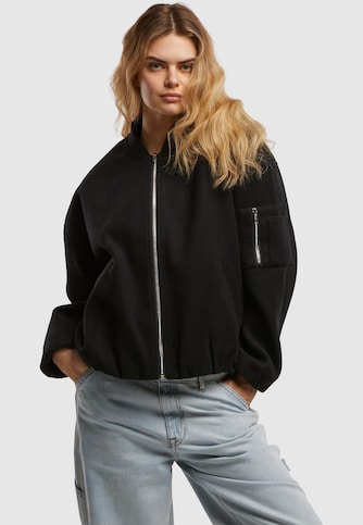 Ladies Faux Wool Bomber Jacket