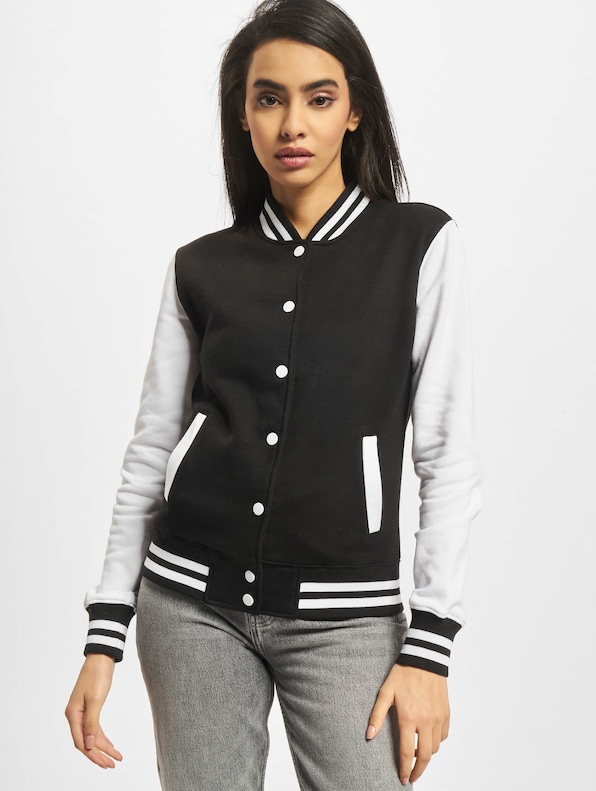 Ladies 2-Tone College Sweatjacket-2