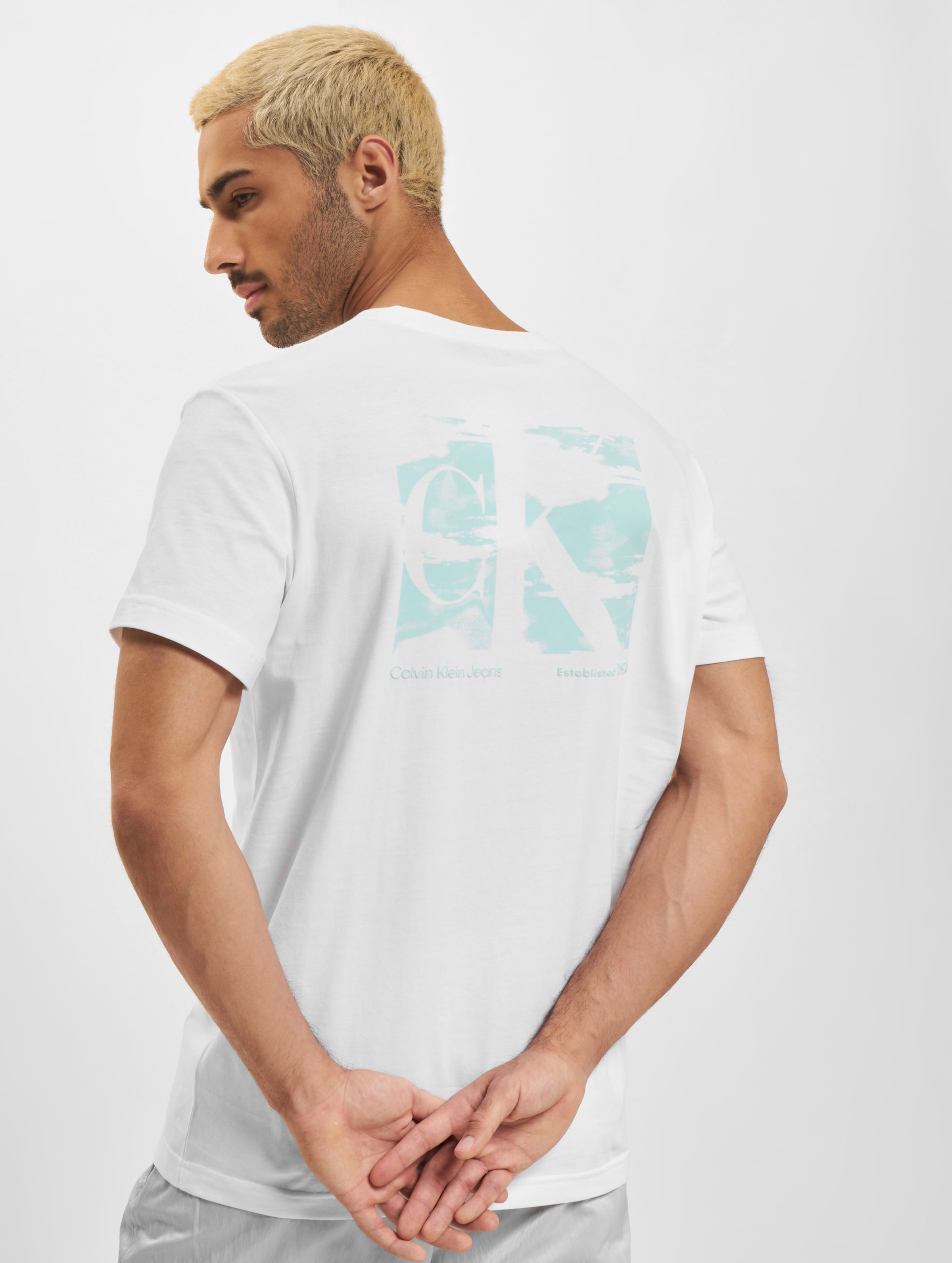 Calvin Klein Jeans Big Box Logo T-Shirt Mannen op kleur wit, Maat XL