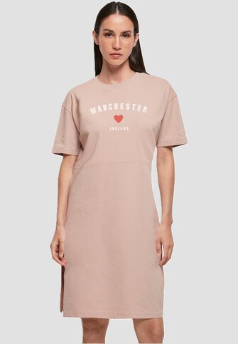 Ladies Manchester X  Organic Oversized Slit Tee Dress