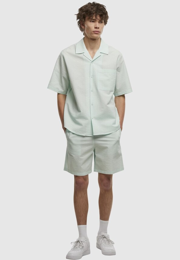 Basic Seersucker Shorts-3