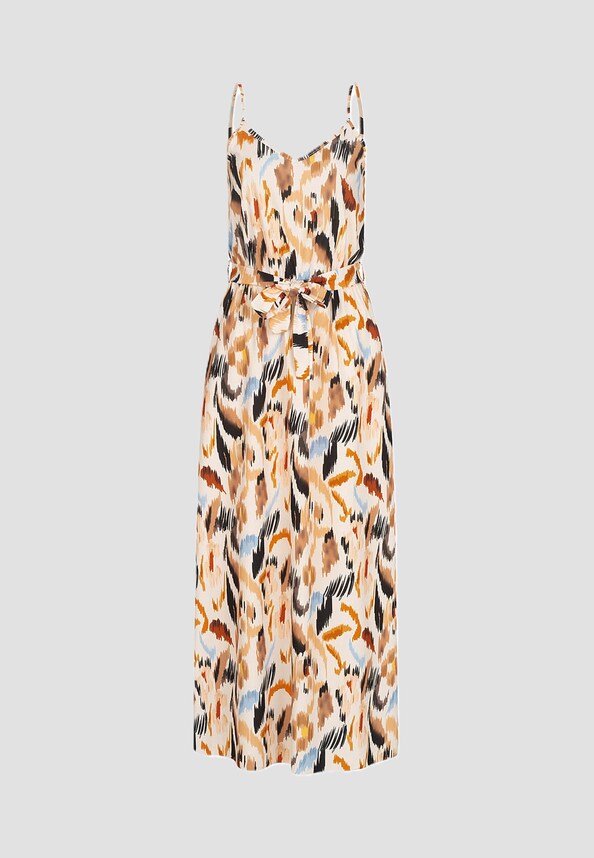 Cloud5ive Maxi Kleid Bindegürtel Ikat Print lo-0