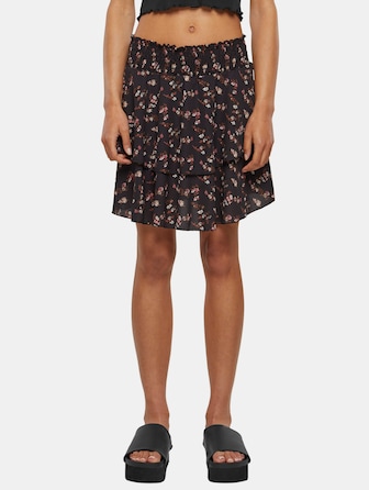 Cloud5ive kurzer mit breiten Bund Blumen Print Volantrock