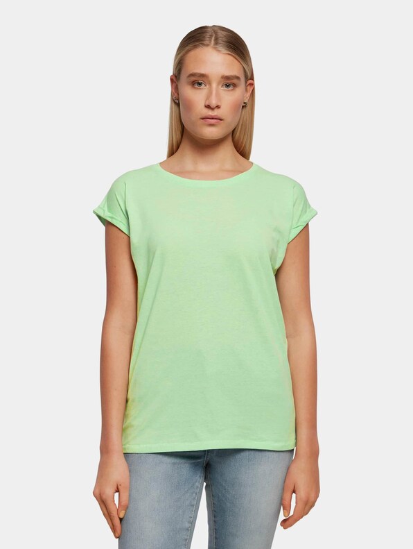 Build Your Brand Ladies Extended Shoulder T-Shirts-0