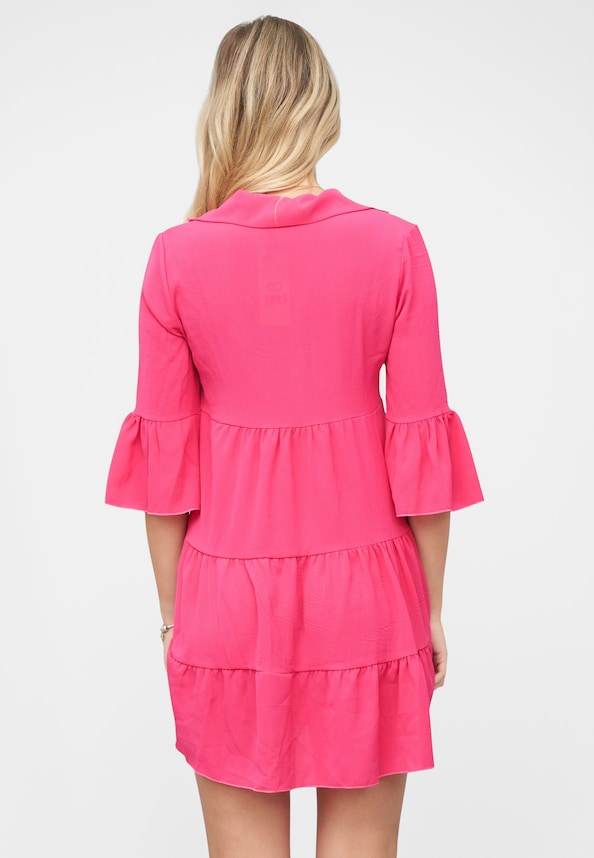 Cloud5ive Stufenkleid V-Neck Kragen-1