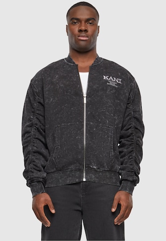 KM241-036-1 Karl Kani Chest Retro Washed Sweat Bomber Jacket