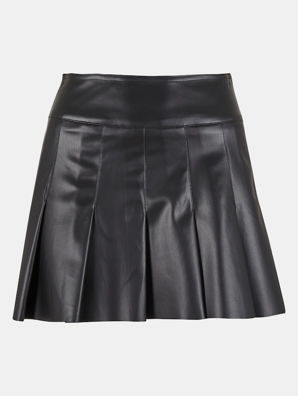 Urban Classics Synthetic Leather Pleated Röcke-6