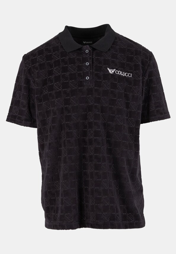MONOGRAM VELOUR POLO SHIRT-2