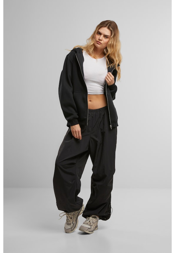 Peace Sign EMB Fluffy Zip Hoody-2