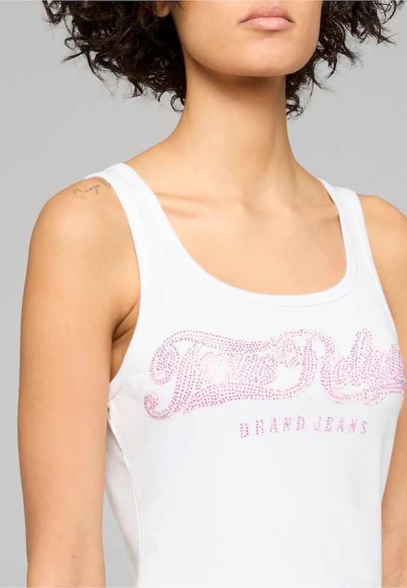 CRYSTAL SQUARE NECK RIB TANK-4