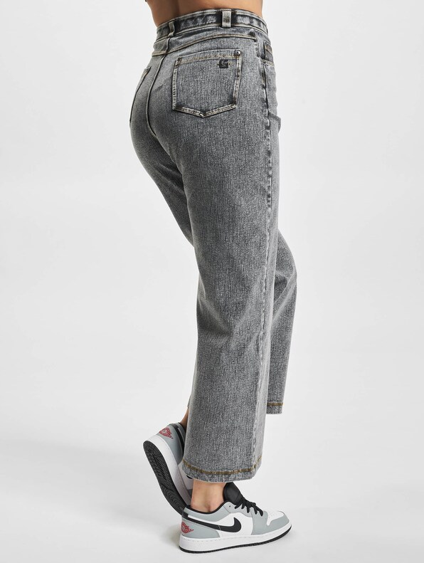 High Waist Wide Leg - Washed Denim-0