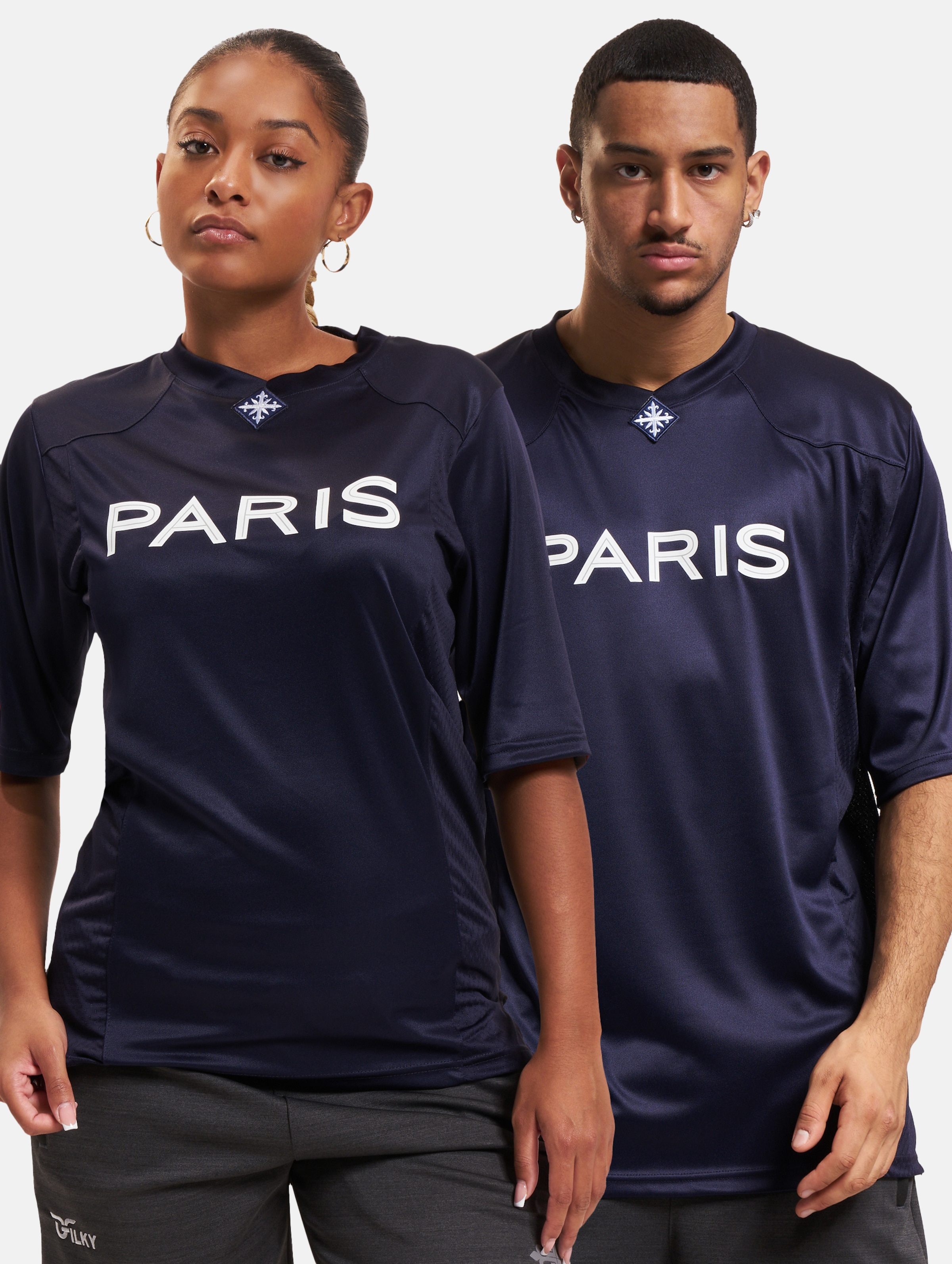European League Of Football Paris Musketeers Authentic Game Trikot Vrouwen op kleur blauw, Maat 4XL