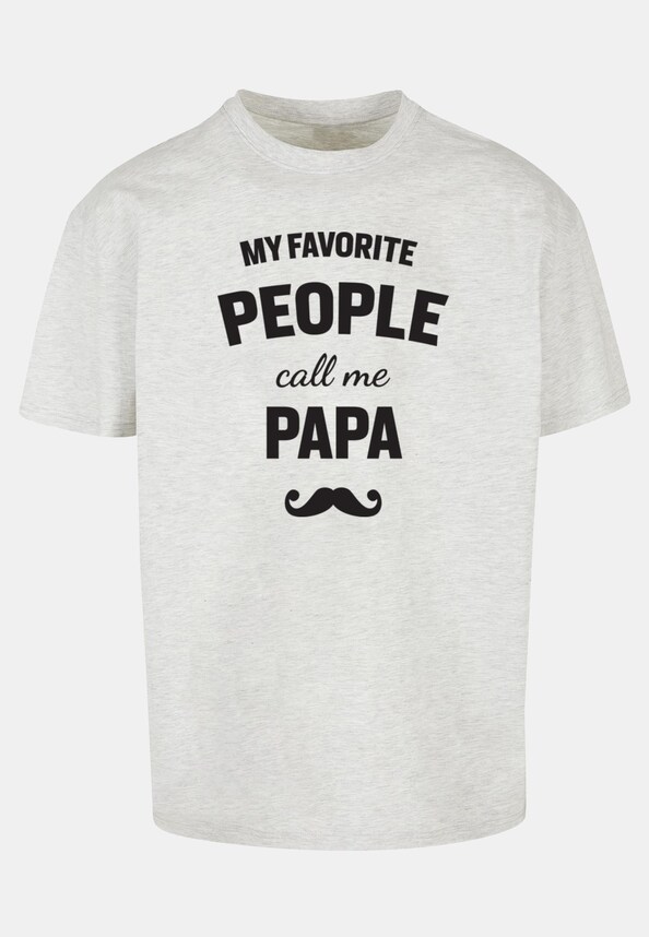 Fathers Day - My Favorite People Call Me Papa Heavy Oversize Tee-0