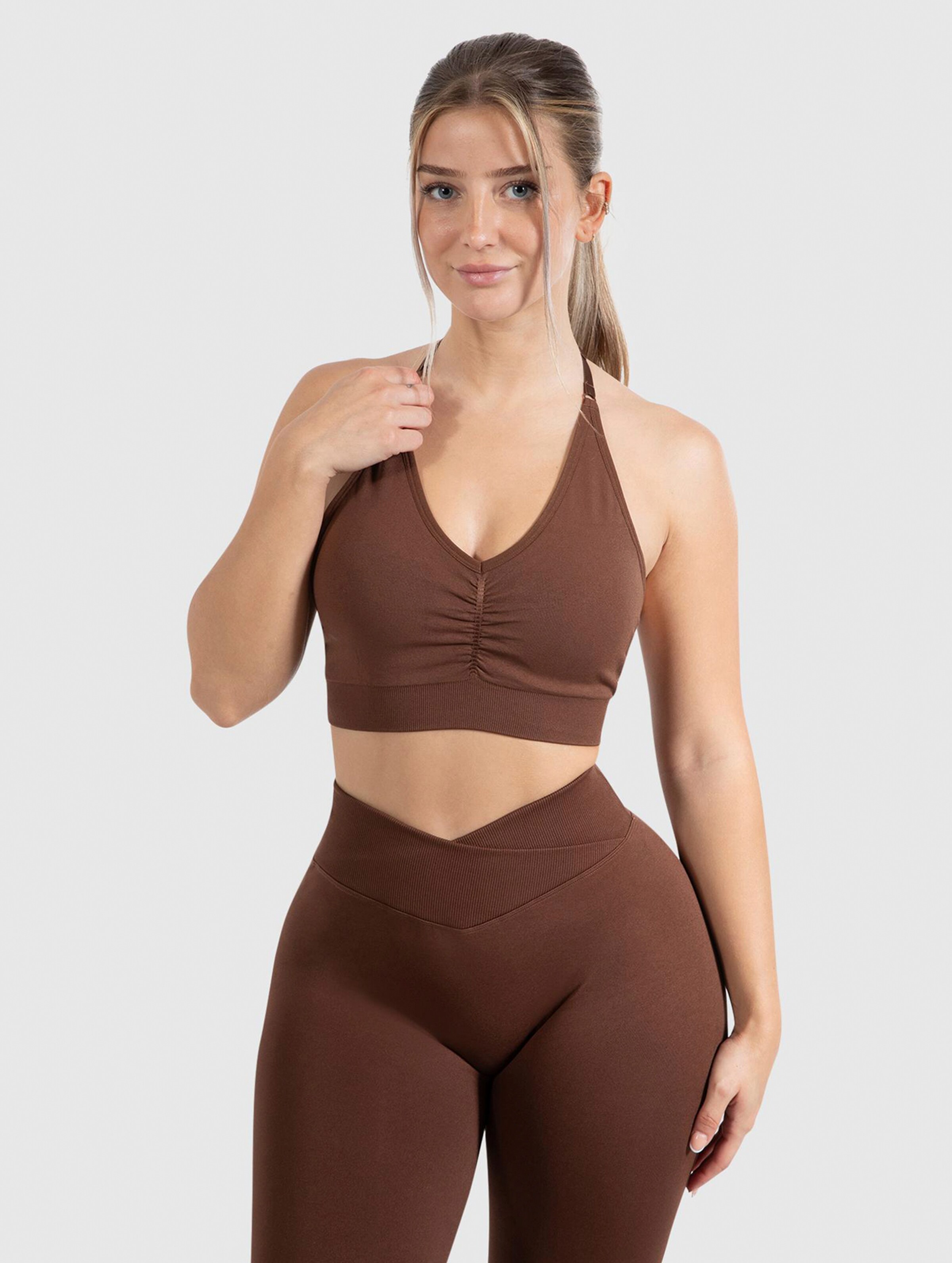 Smilodox Sport BH Silvia Scrunch Crop Tops | DEFSHOP | 138957