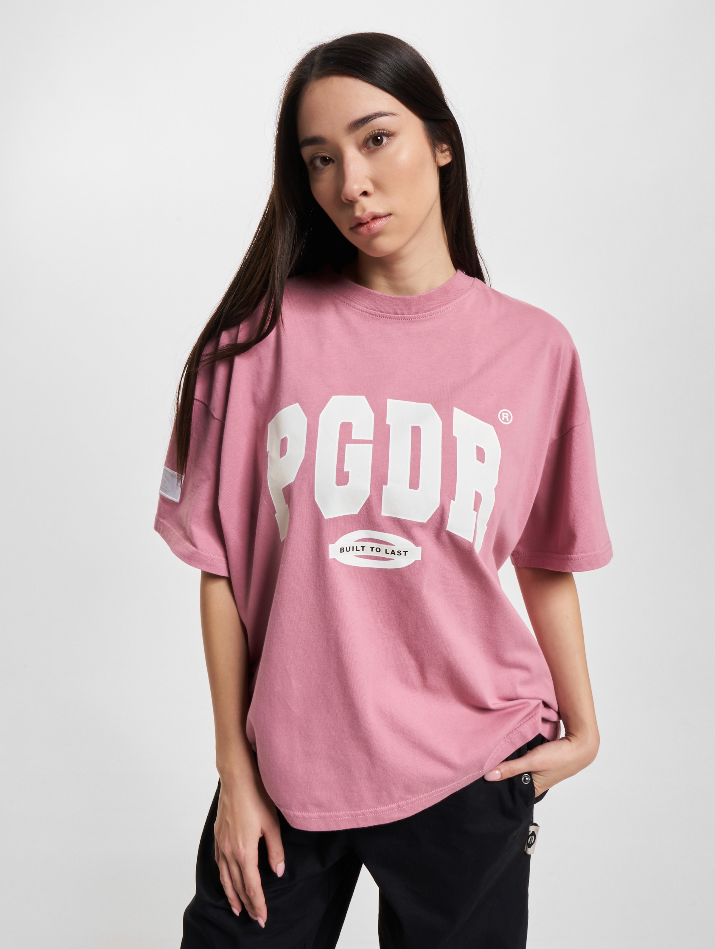 PEGADOR Pegador Keats Heavy Oversized T-Shirt Vrouwen op kleur roze, Maat XS