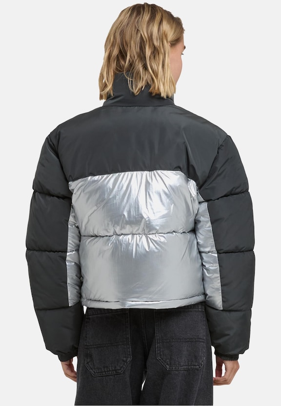 KK Og Metallic Block Crop Puffer Jacket  metallic-1