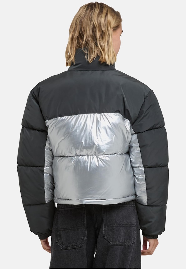 KK Og Metallic Block Crop Puffer Jacket  metallic-1