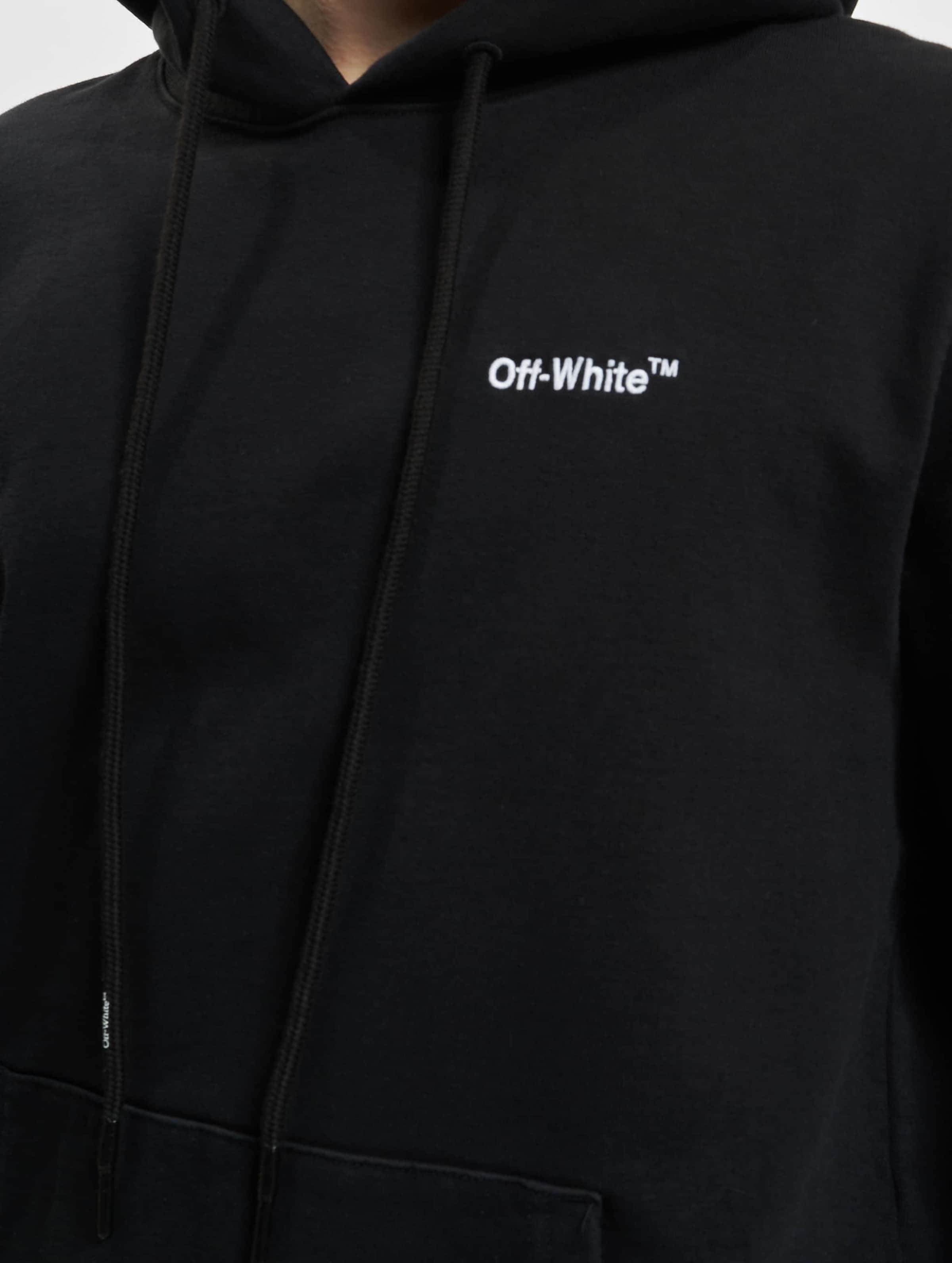 Off-White logo-embroidered zip-up jacket - Black