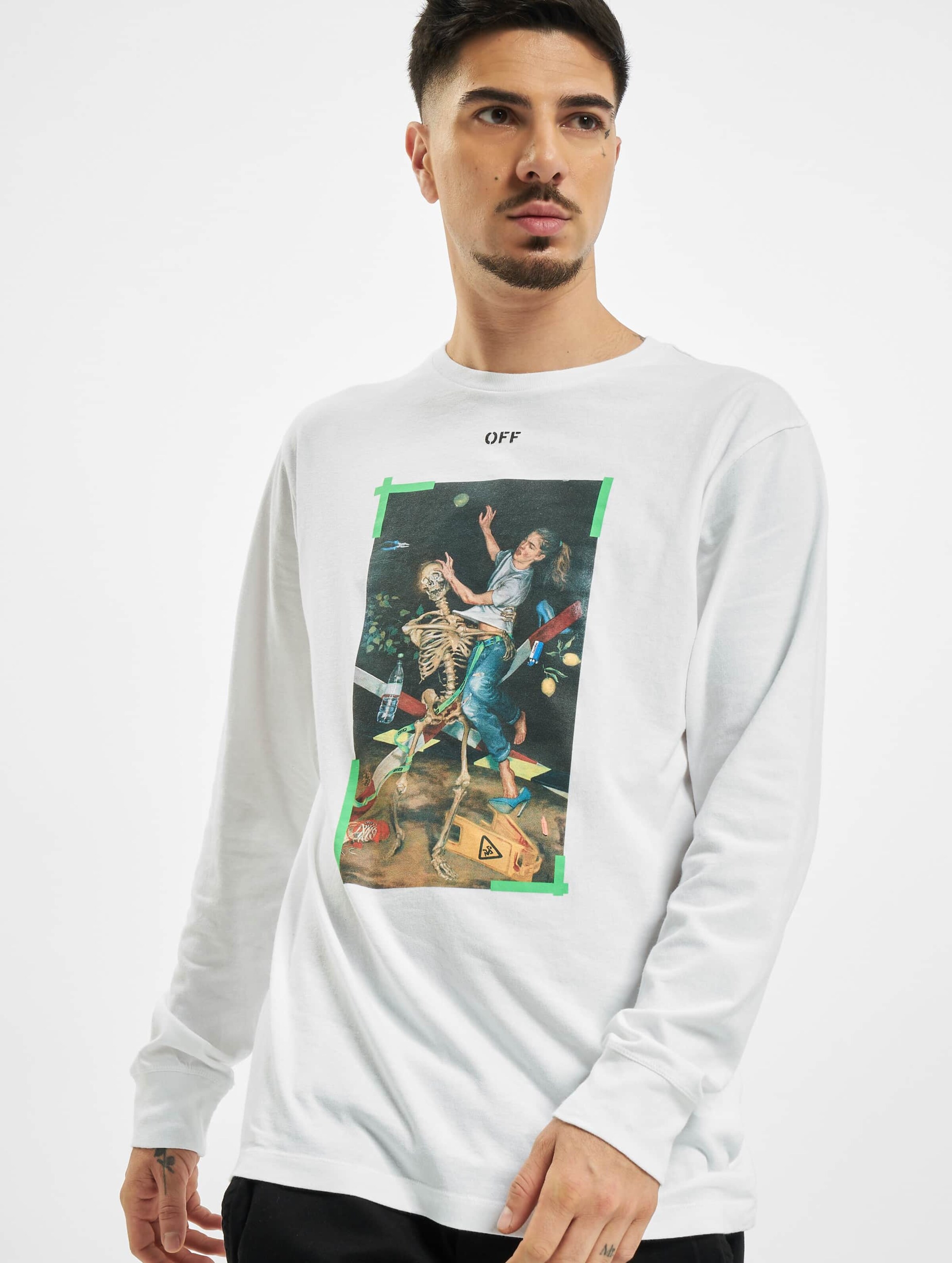 Off-White Pascal Longsleeve Mannen op kleur groen, Maat XS