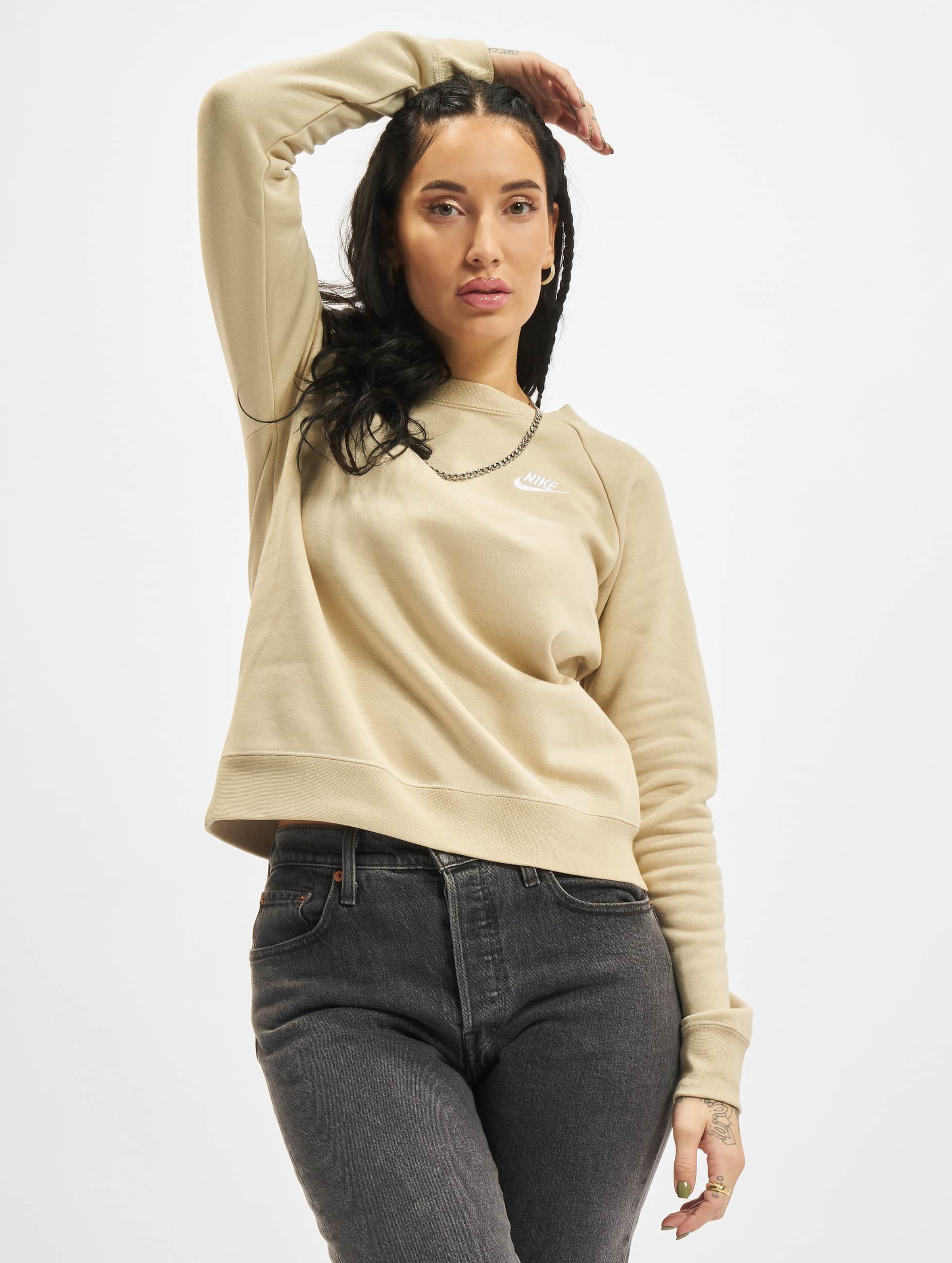 Beige nike jumper cheap womens