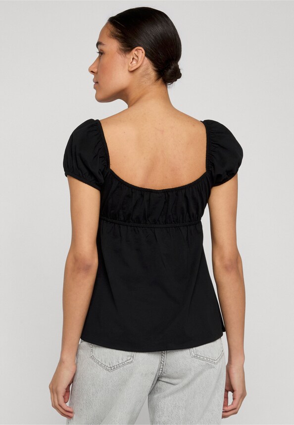 Ladies Ruffled Tee With Bows-1