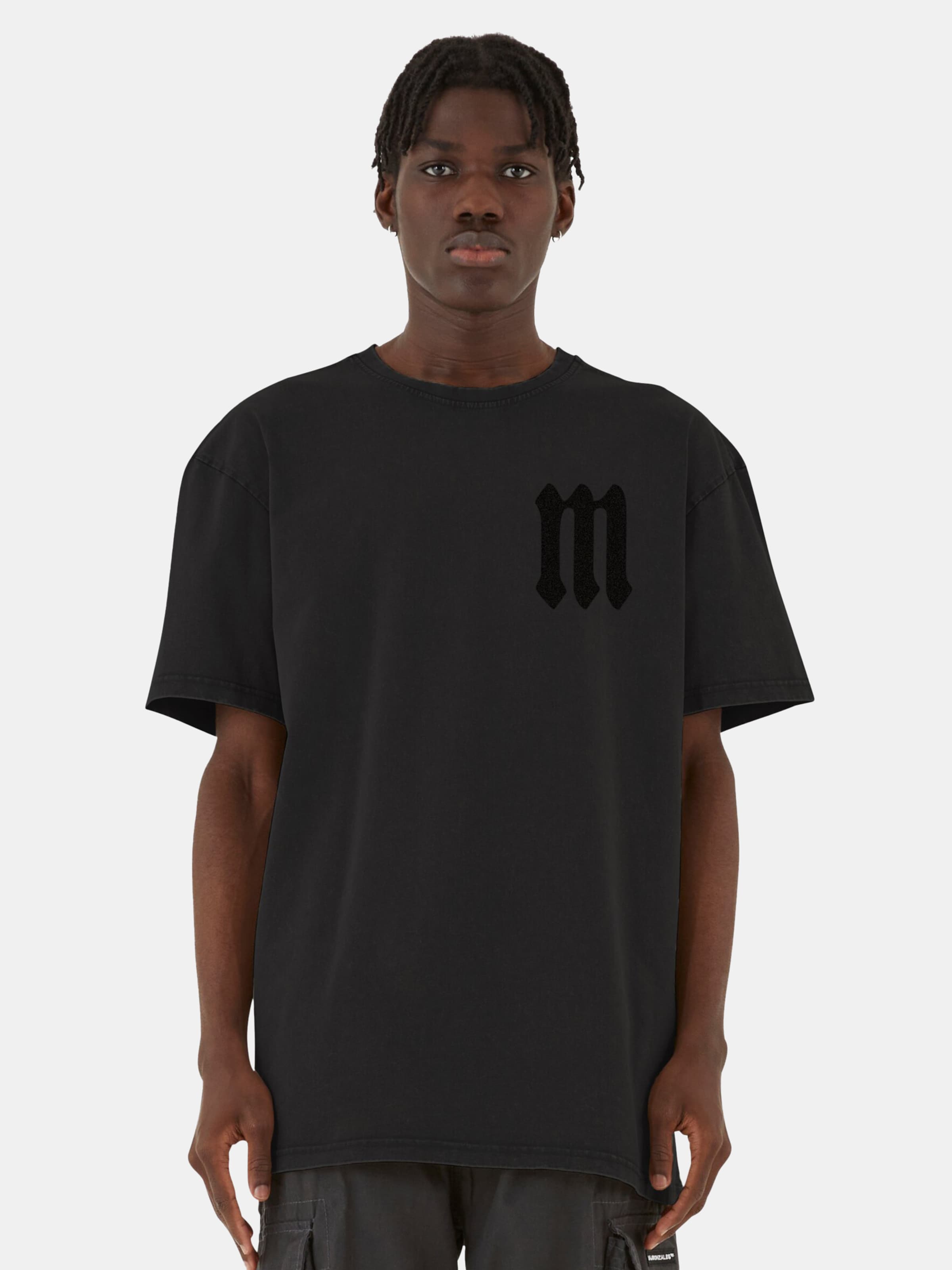 MJ Gonzales Barbed Bloom Heavy Acid Washed T-Shirts Mannen op kleur zwart, Maat L