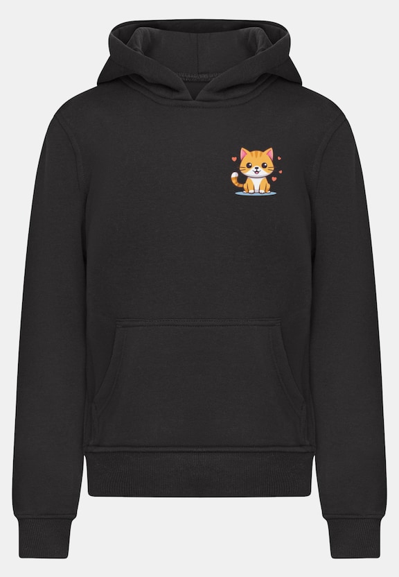 Kids Cute Cat -  Basic Hoody-2