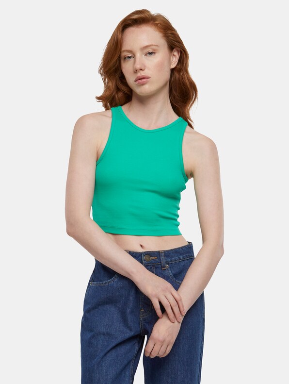 Ladies Cropped Rib-0