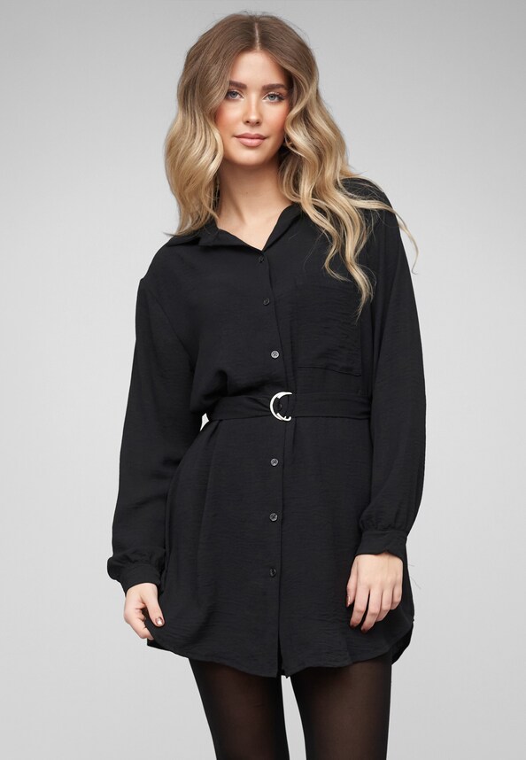 Longsleeve Dress with tie-belt-0