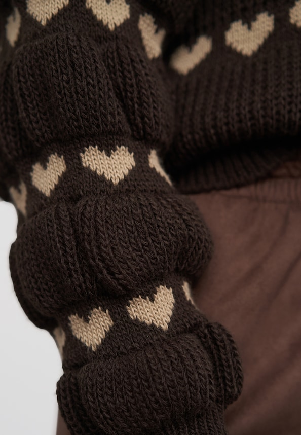 Knit Sweater with hearts-5