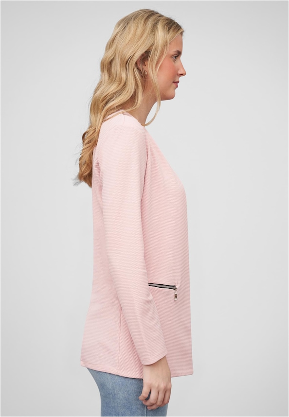 Cloud5ive Damen Blazer mit 2-Zip-Pockets u. Strukturstoff-4