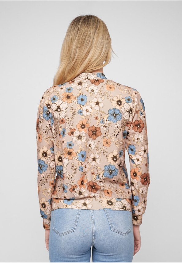 Blouson with All-Over Flower Print-1