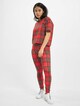 Ladies AOP Tartan Short Oversized Tee-3