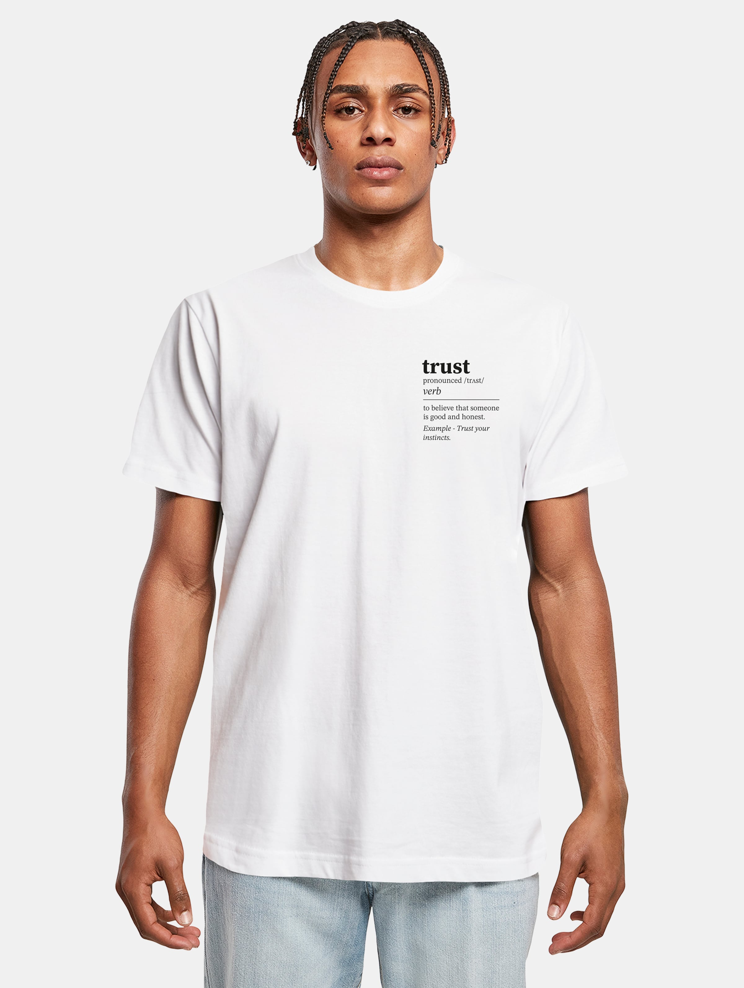 Mister Tee - Trust Definition Heren T-shirt - L - Wit