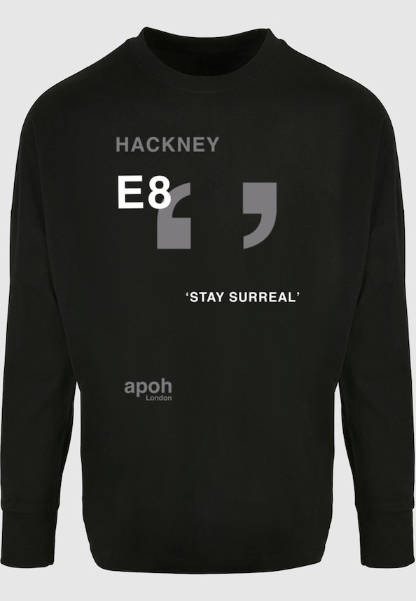 APOH - Surreal Hackney Slogan Oversized Longsleeve-2