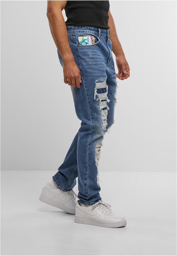 STRAIGHT JEANS PANTS DISTRESSED-3