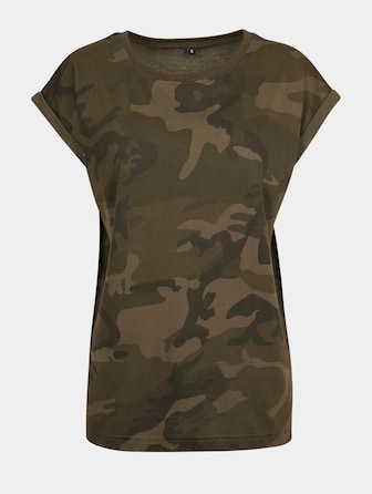 Ladies Extended Shoulder Camo Tee