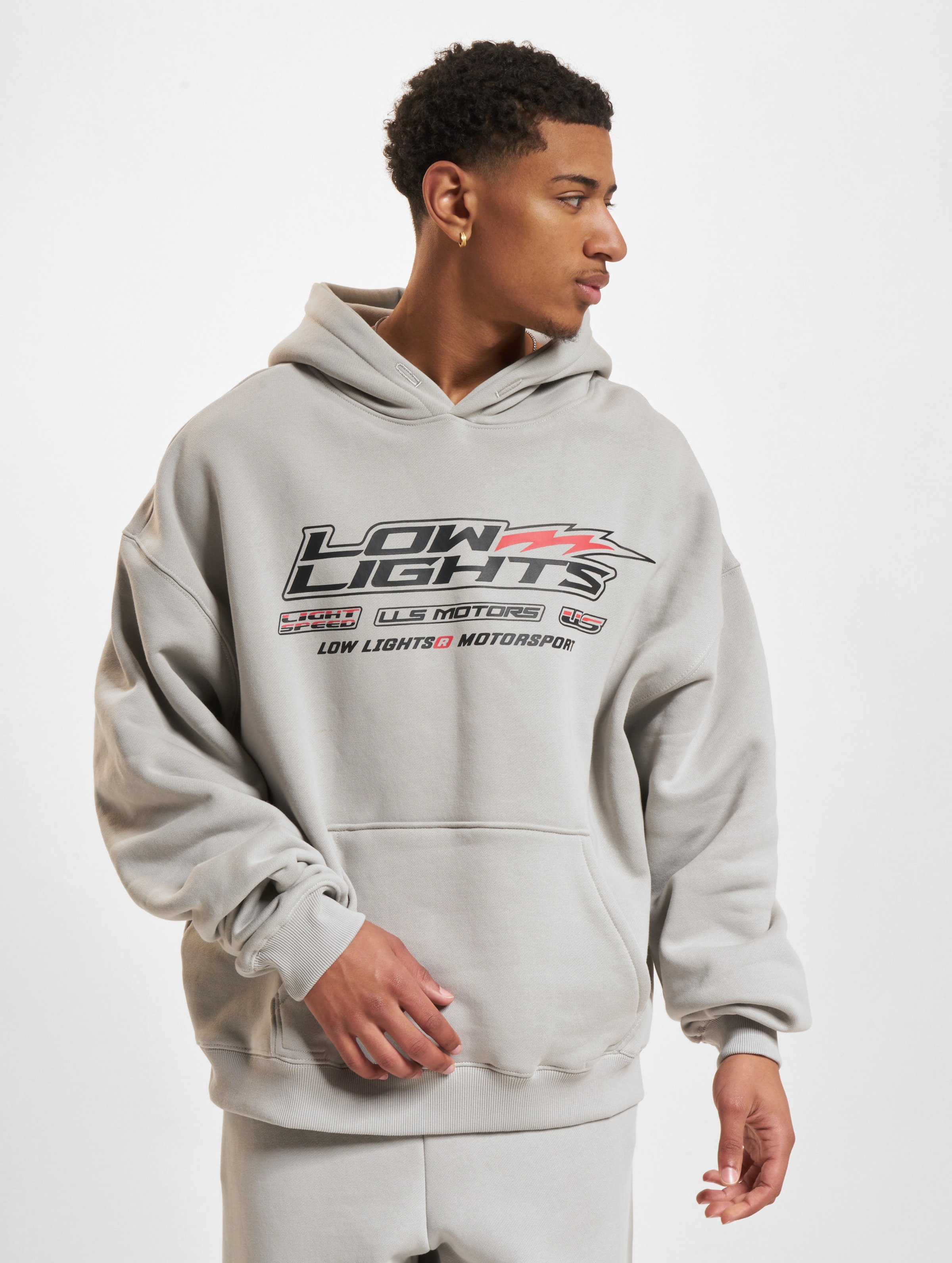 Low Lights Studios LLS Motors Hoodie light grey Männer,Unisex op kleur grijs, Maat XS