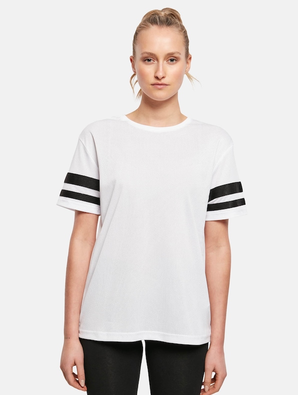 Ladies Mesh Stripe Tee-2