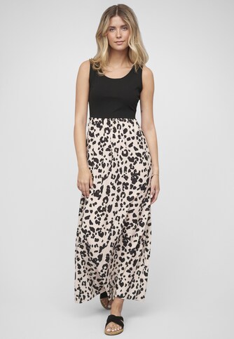 2-Tone Maxi-Dress Leo Print