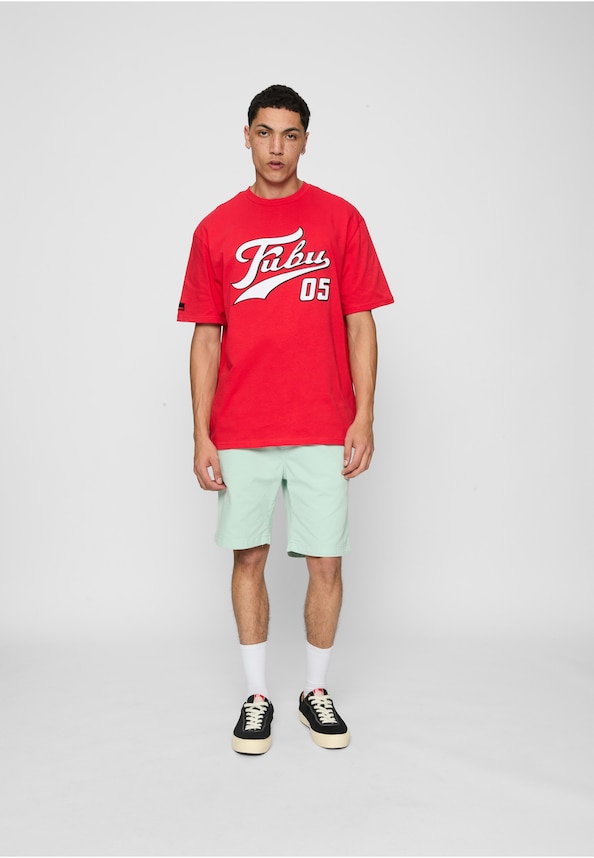 FBMQ12111RED Fubu Varsity T-Shirt-2