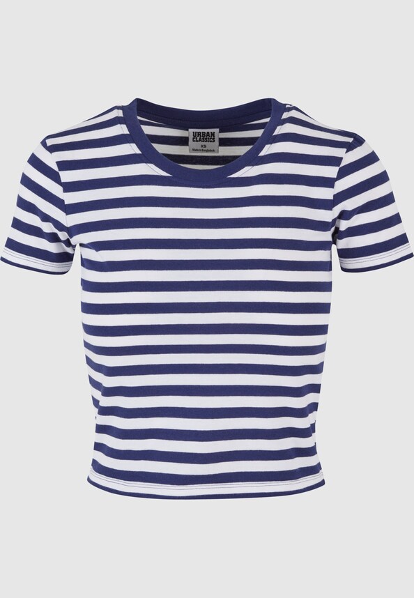 Ladies Short Striped Tee-3