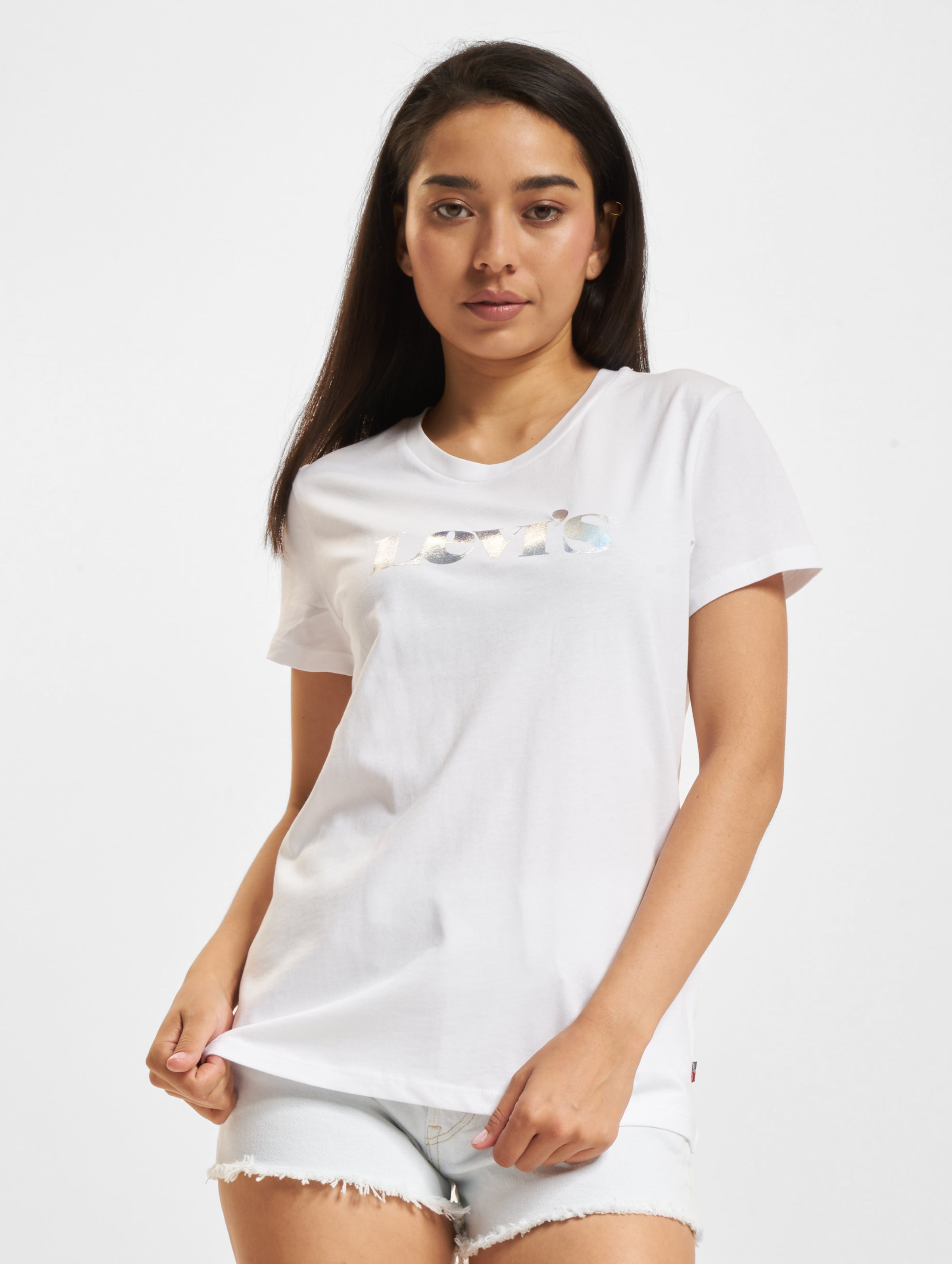 Levi's The Perfect T-Shirts Frauen,Unisex op kleur wit, Maat XS