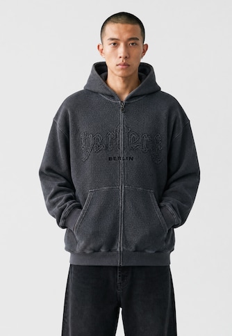 STONE LOGO ZIP HOODIE