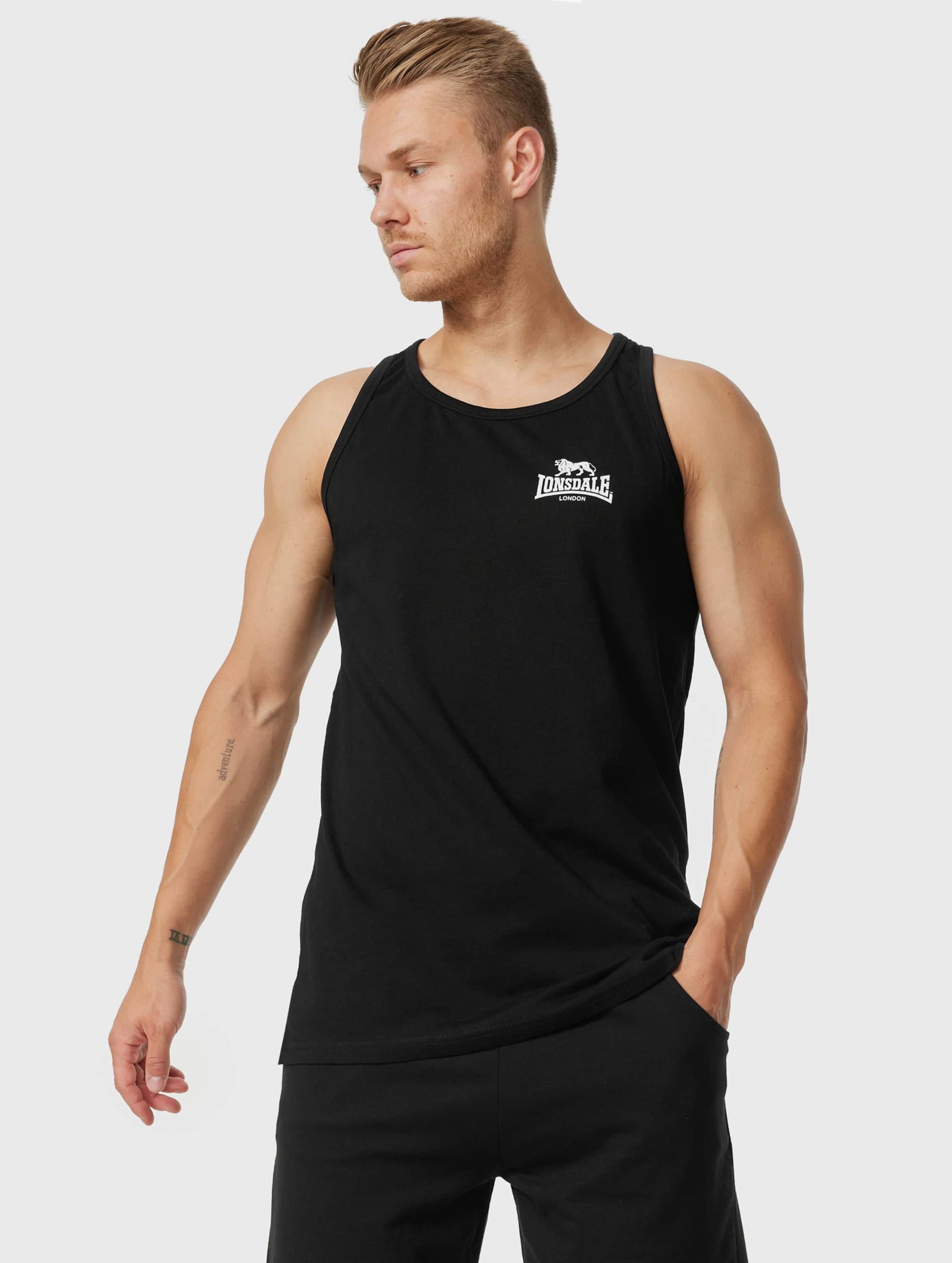 Lonsdale London Dolton T-Shirt Mannen op kleur zwart, Maat S